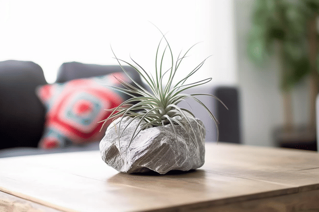 Luchtplant groeit op een rots Luchtplant groeit op een rots