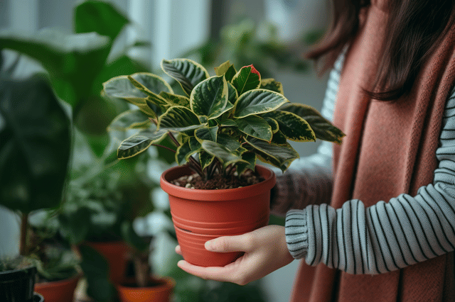 Plant binnenhalen voor de winter Plant binnenhalen voor de winter