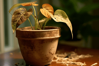 Fertilizer burn on houseplant Fertilizer burn on houseplant