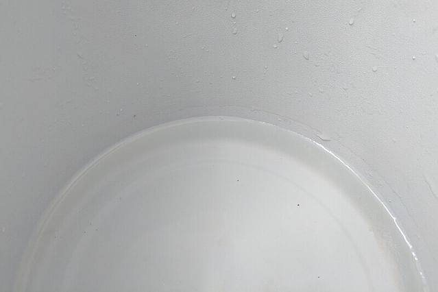 Water in the waterproof pot