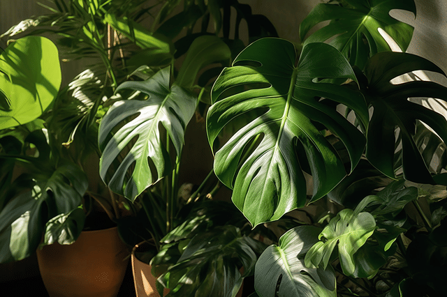 Monstera in zonlicht Monstera in zonlicht