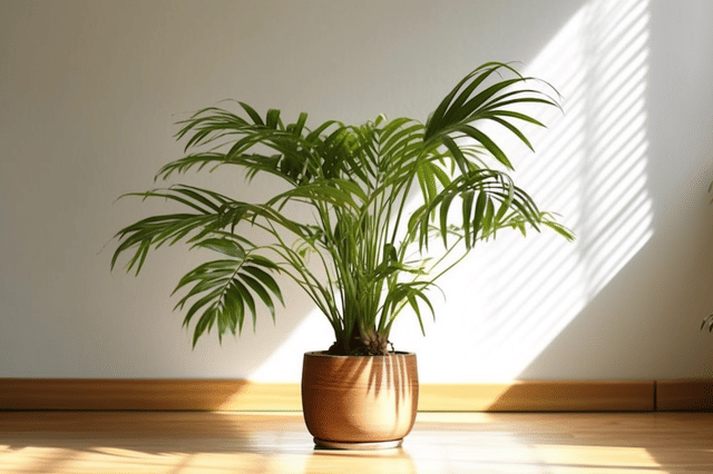 Salonpalm in indirect licht Salonpalm in indirect licht