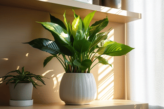 Peace lily in ceramic pot Peace lily in ceramic pot