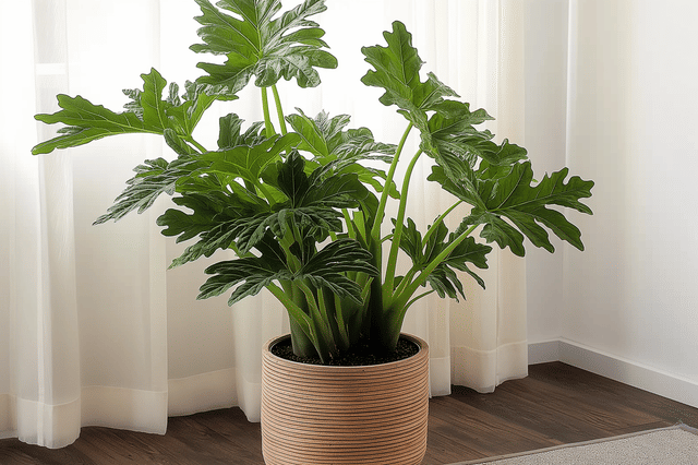 Philodendron Selloum hoop bij raam Philodendron Selloum hoop bij raam