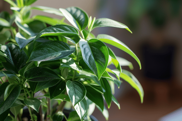 Plant met stof op de bladeren Plant met stof op de bladeren