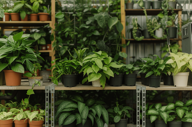 Plants in a garden store Plants in a garden store