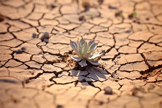 Succulent in a desert Succulent in a desert