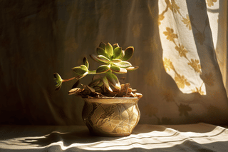 Succulent with dropped leaves Succulent with dropped leaves