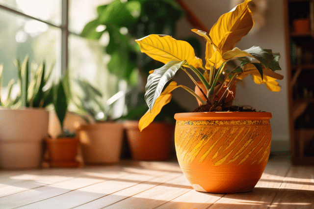 Een plant die lijdt onder watergebrek Een plant die lijdt onder watergebrek
