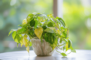 Yellowing leaves on a Pothos Yellowing leaves on a Pothos