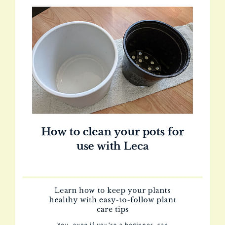 How to clean your pots for use with Leca