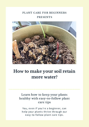 How to make your soil retain more water?