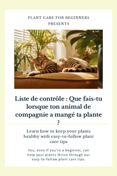 Liste de contrôle : Que fais-tu lorsque ton animal de compagnie a mangé ta plante ?