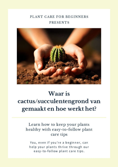 Waar is cactus/succulentengrond van gemaakt en hoe werkt het?