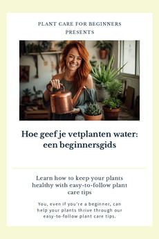 Hoe geef je vetplanten water: een beginnersgids