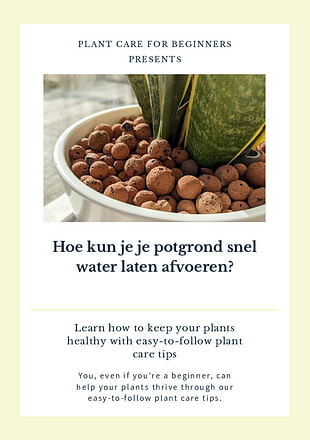Hoe kun je je potgrond snel water laten afvoeren?