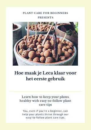 Hoe maak je Leca klaar voor het eerste gebruik