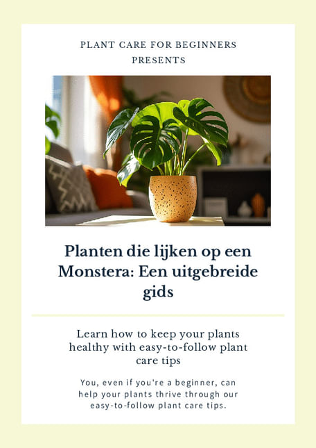 Planten die lijken op een Monstera: Een uitgebreide gids
